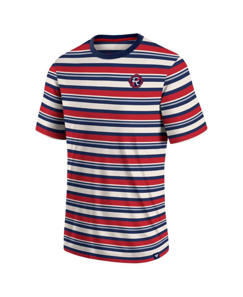 Men's Red New England Revolution Shot Clock Stripe T-shirt