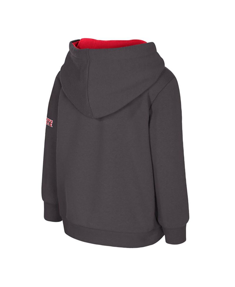 Toddler Charcoal Ohio State Buckeyes Big Logo Volume Fleece Pullover Hoodie