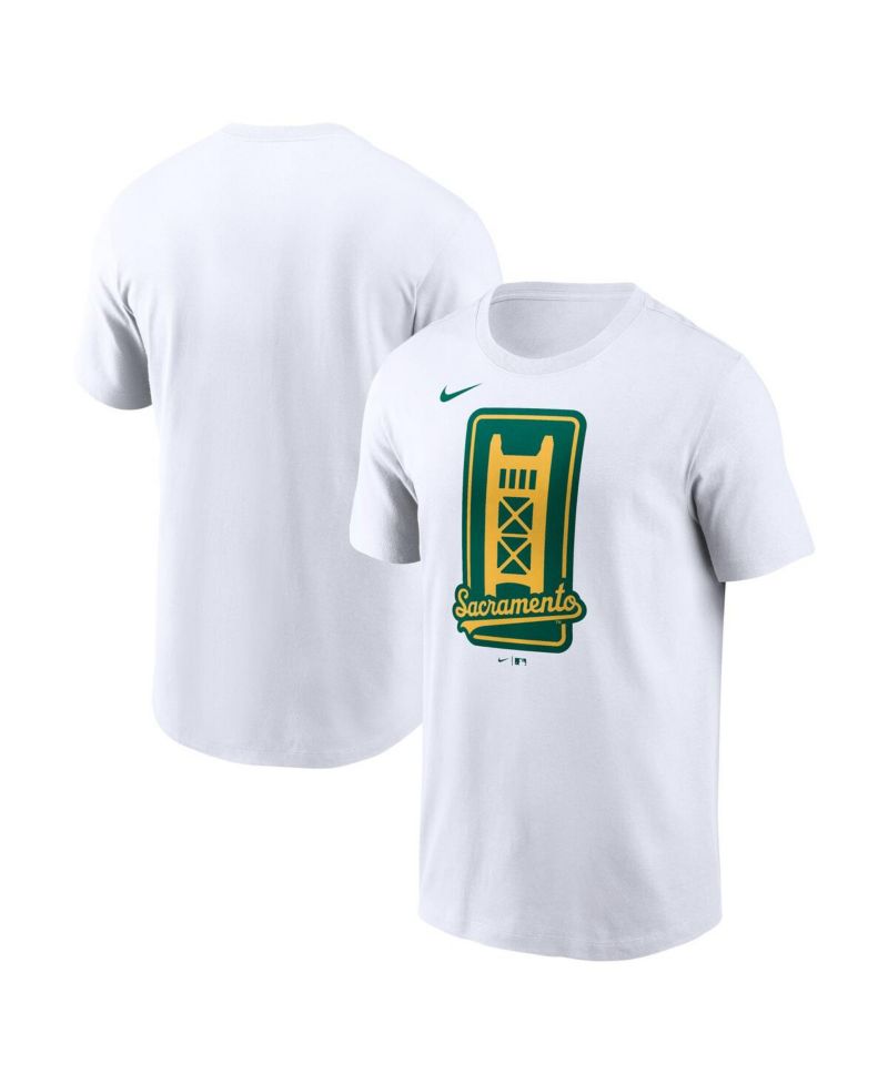 Men's White Athletics Script T-Shirt