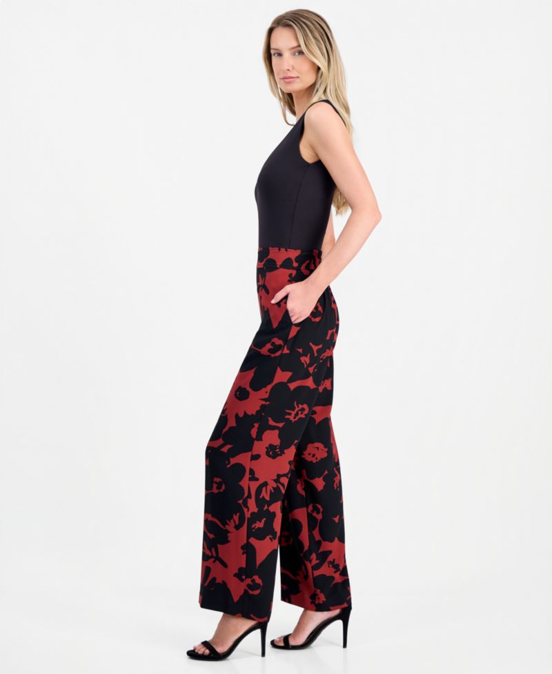 Women's Printed High Rise Pull-On Pants