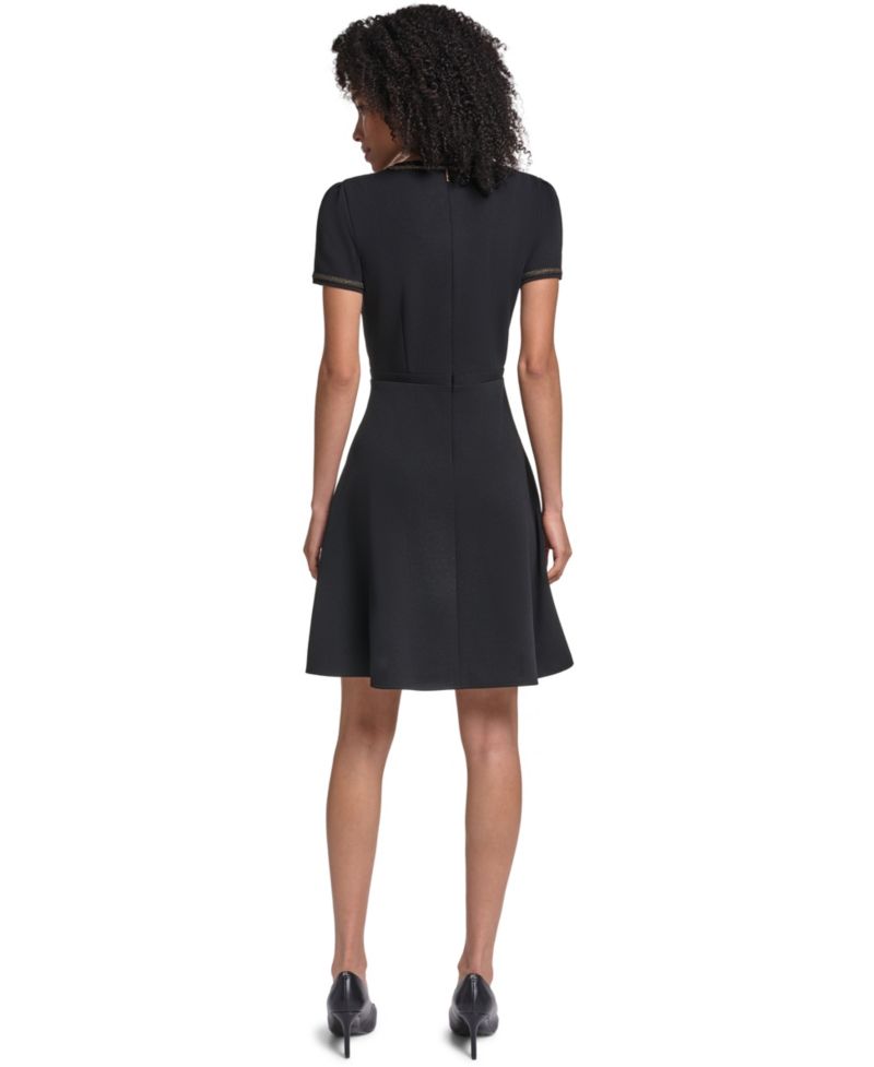 Women's Center Back Zipper Short Dress
