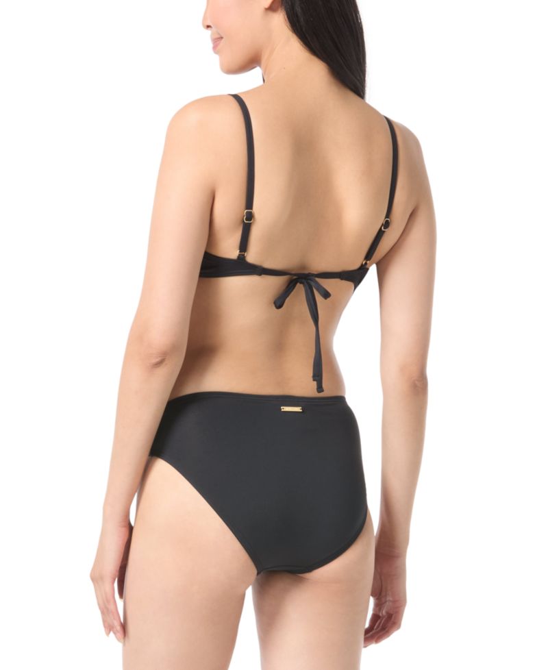 Women's Twist-Waist Mid-Rise Bikini Bottoms