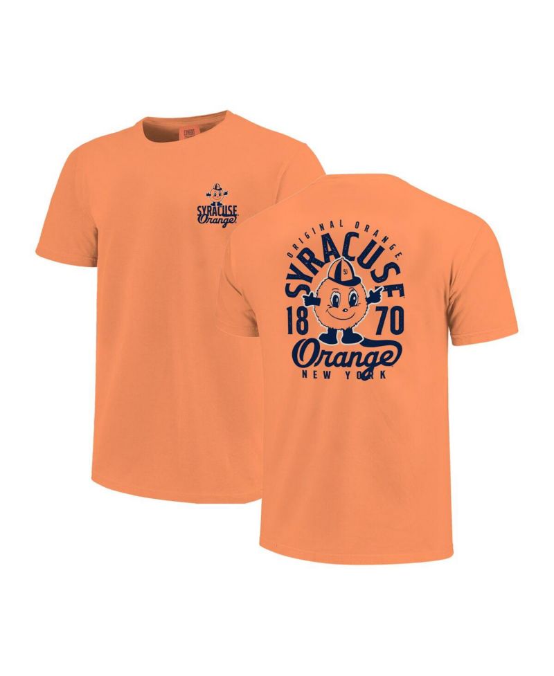 Big Boys and Girls Orange Syracuse Orange Comfort Colors Mascot Overlay T-Shirt