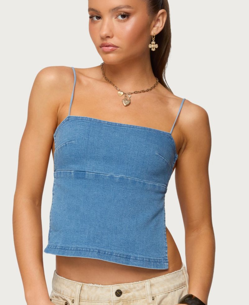Women's Conley Backless Denim Top