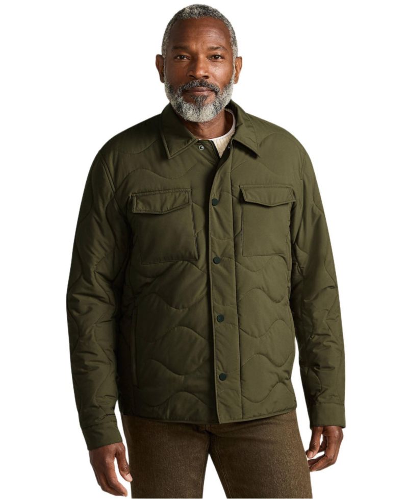 Men's Quilted Insulated Shirt Jacket