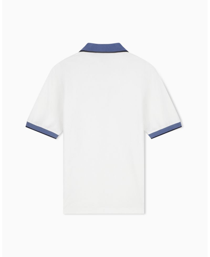 Men's Pique Color Block Tipping Polo Shirt