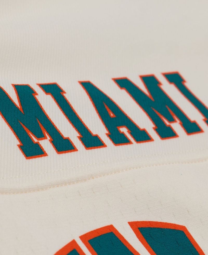 Women's Dan Marino Cream Miami Dolphins Retired Player Cropped Fashion Jersey