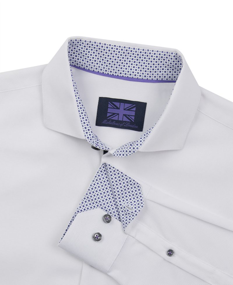 Men's Solid Texture Dress Shirt
