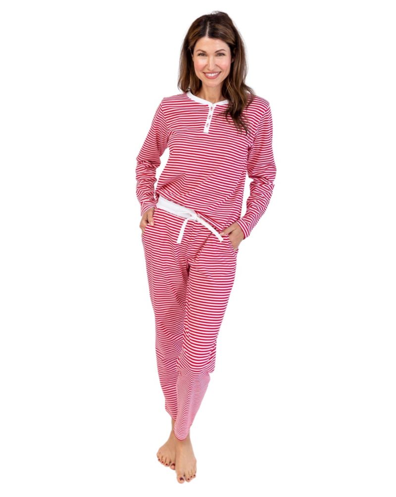 Women's Organic Cotton Jersey Two Piece Long Sleeve Pajama Set