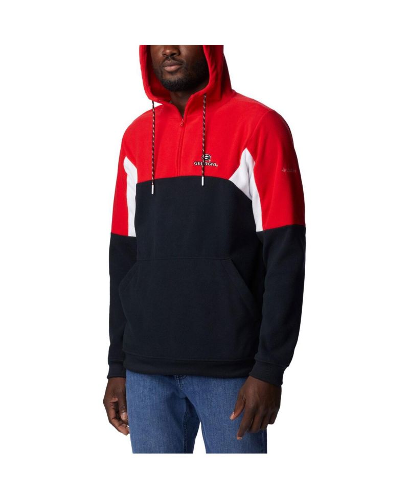 Men's Black Georgia Bulldogs Lodge Quarter-Zip Hoodie