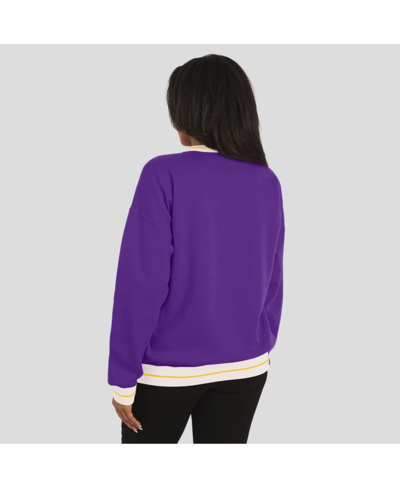 Women's Purple LSU Tigers Seal Sweatshirt