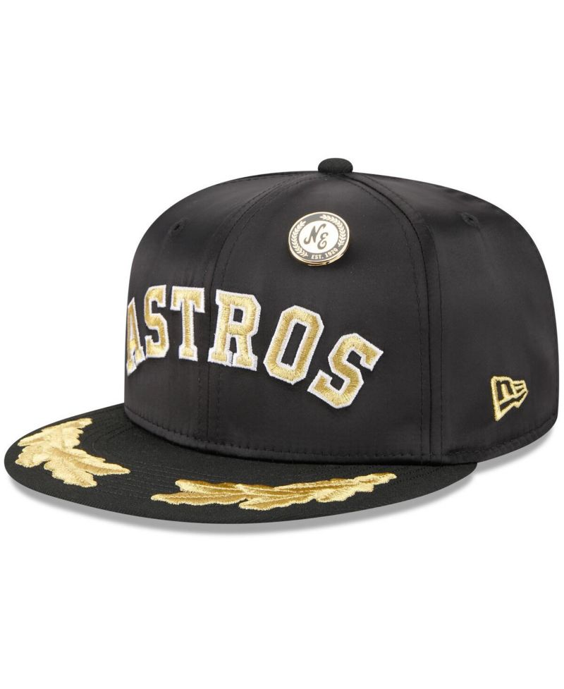 Men's Black Houston Astros 2025 59FIFTY Day Gold Leaf 59FIFTY Fitted Hat