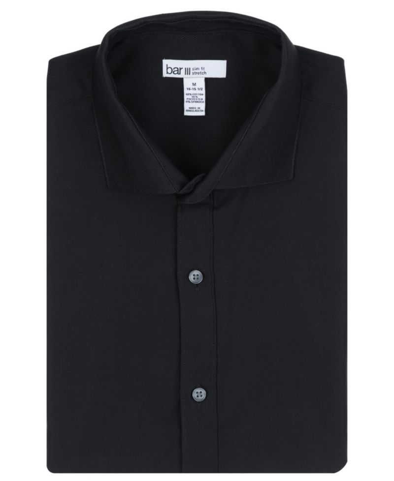 Men's Diamond Dobby Slim-Fit Dress Shirt