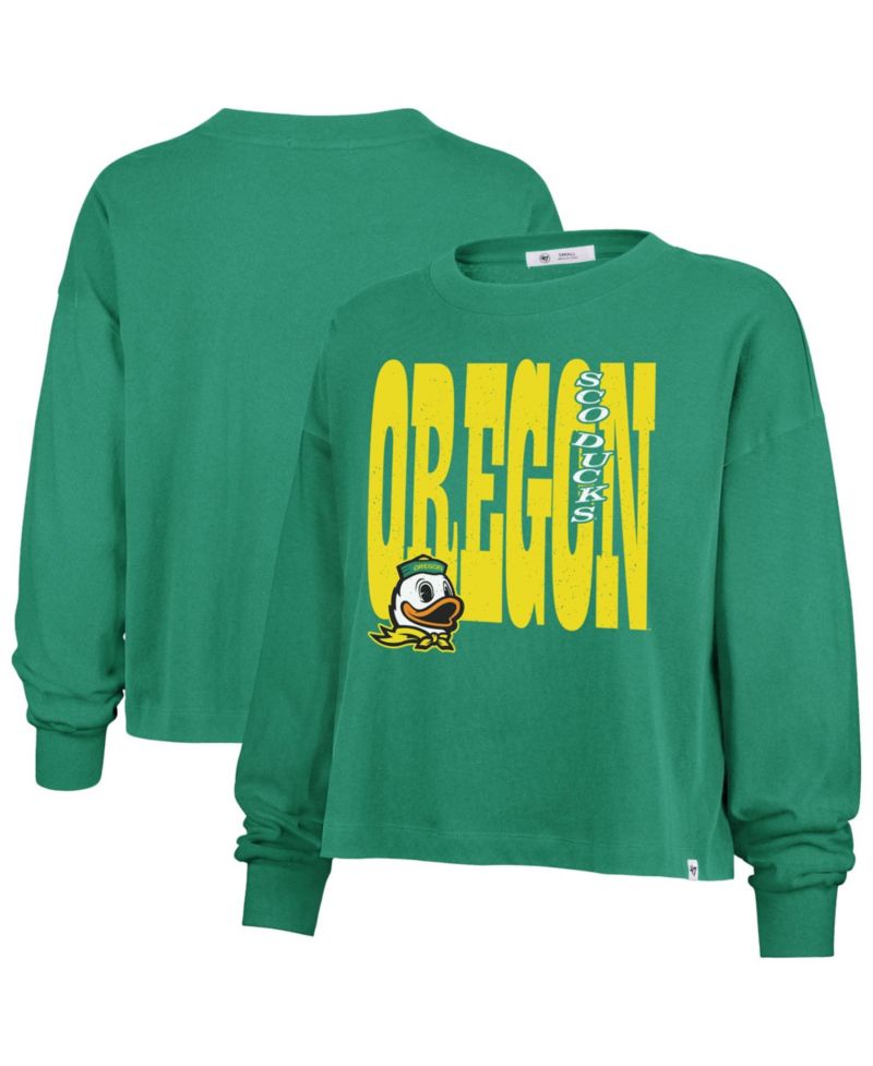 47 Brand Women's '47 Kelly Green Oregon Ducks Stacked Sydney Long Sleeve T-Shirt