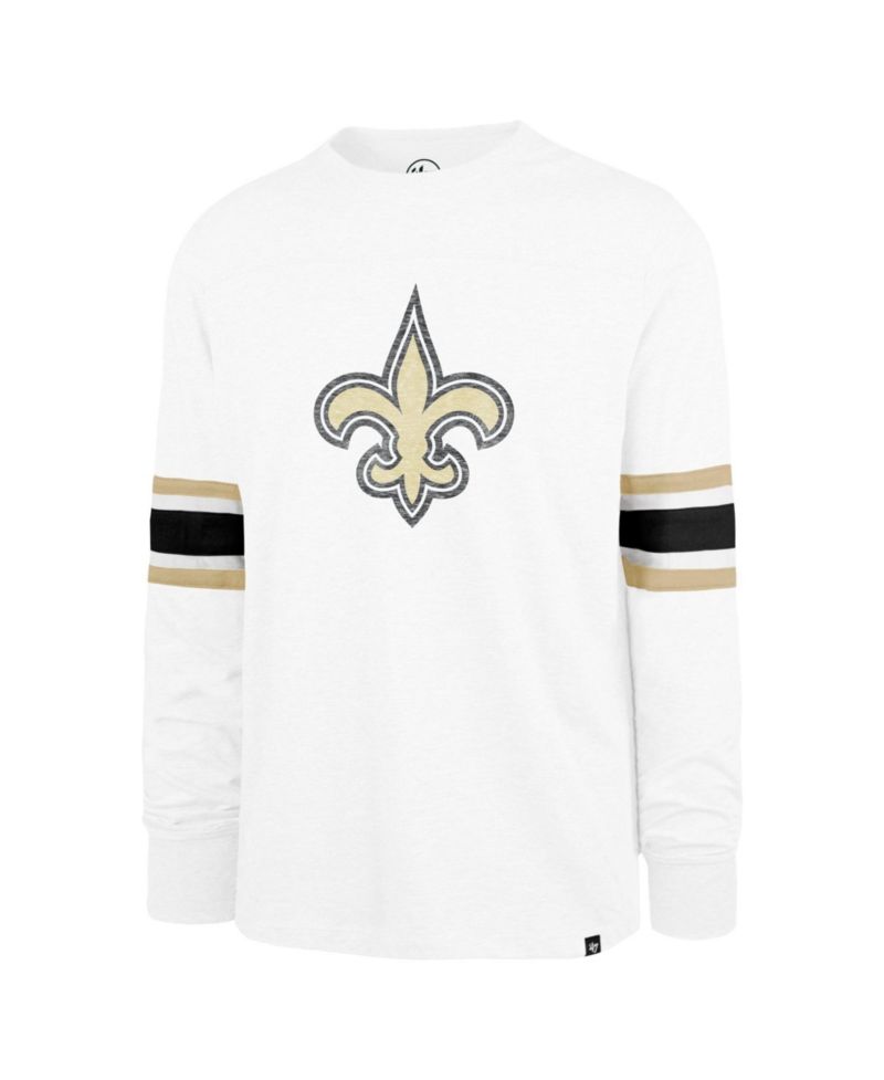 Men's White New Orleans Saints Gridiron Premier Brex Long Sleeve T-Shirt