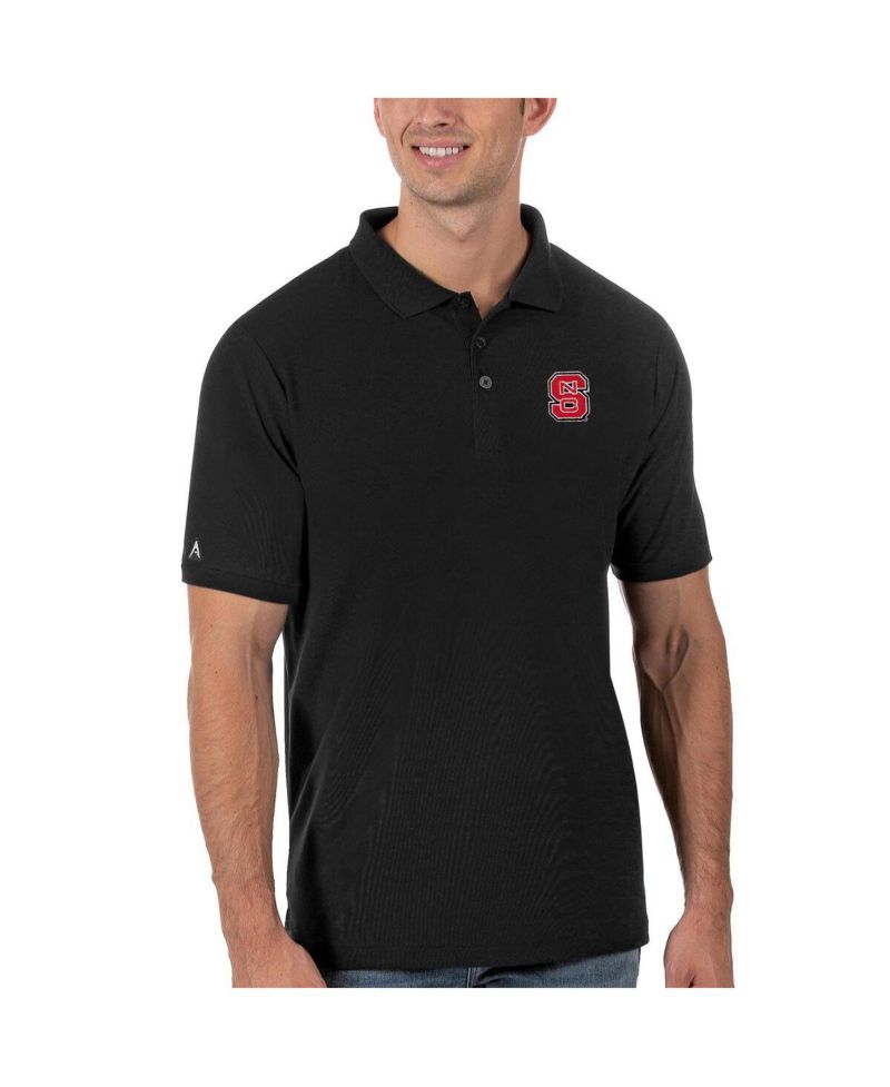 Men's Black NC State Wolfpack Legacy Pique Polo Shirt