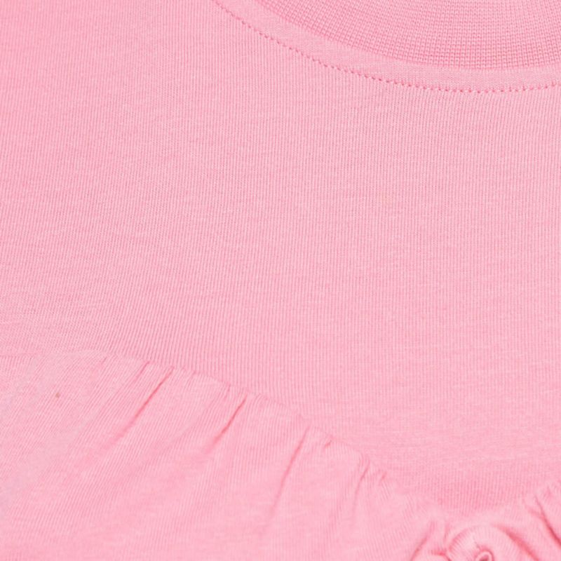 Women's Pink Cotton Knit Underwired Lace-Up Baci Crop Top