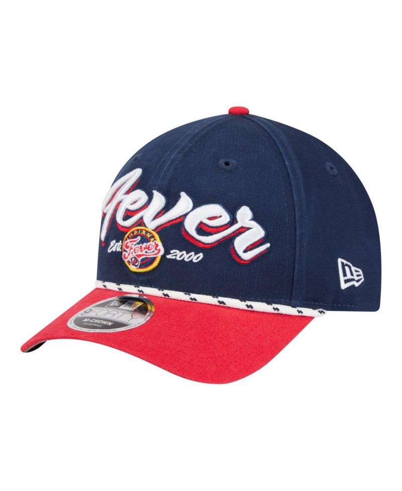 Men's and Women's Navy/Red Indiana Fever Team Loyal Script Two-Tone M-Crown 9FORTY Adjustable Hat