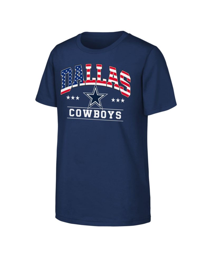 Big Boys and Girls Navy Dallas Cowboys Americana Arch T-Shirt