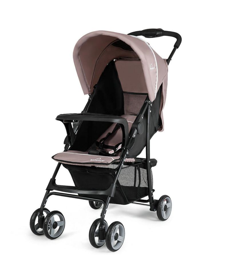 Foldable Lightweight Baby Stroller Kids Travel Pushchair 5-Point