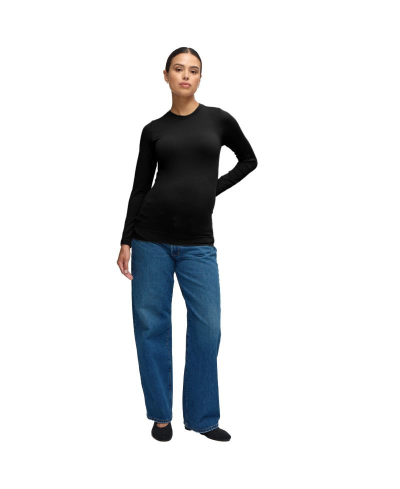 Maternity Ingrid + Isabel Seamless Rib Long Sleeve Crew Tee pack of 2