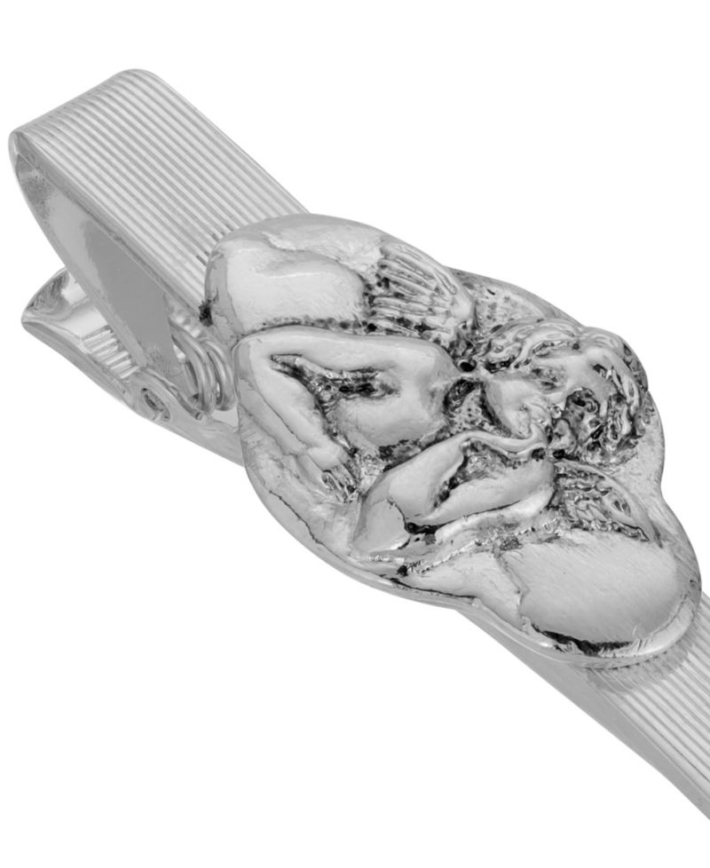 Silver-Tone Angel Tie Bar Clip