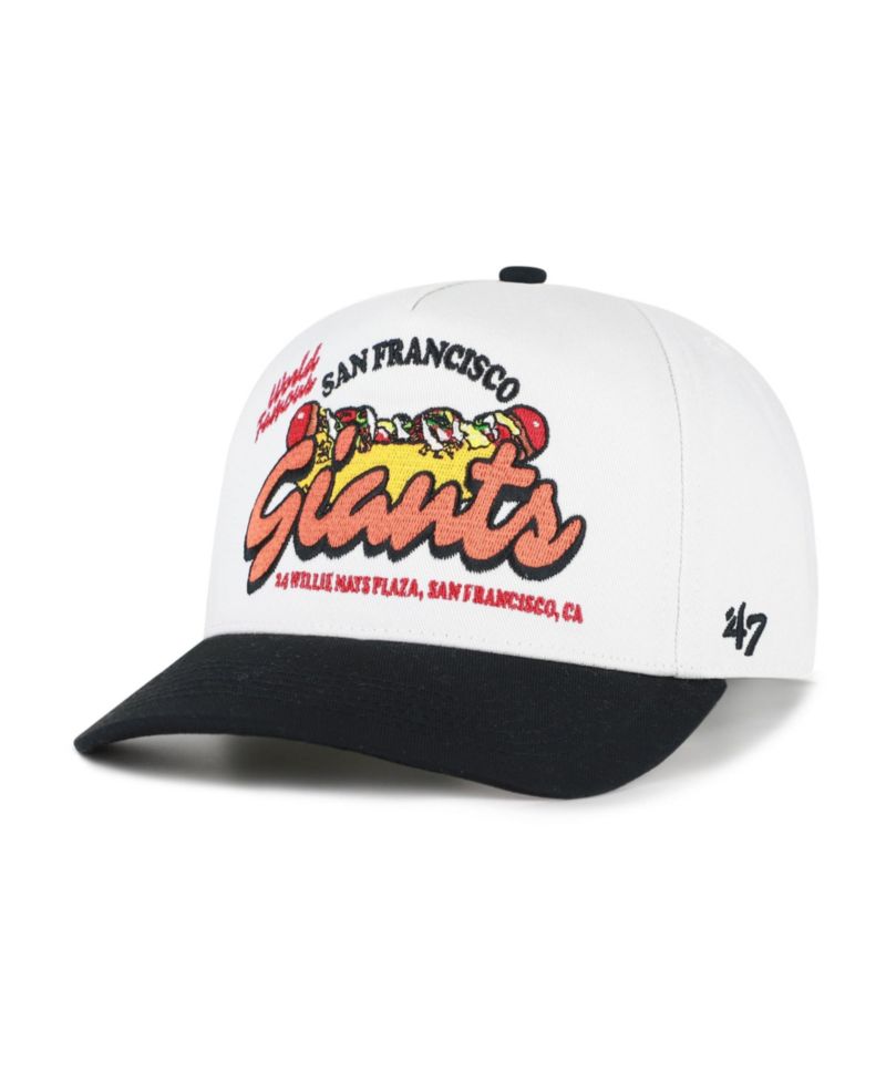 Men's '47 White/Black San Francisco Giants Glizzy Collection Hitch Adjustable Hat