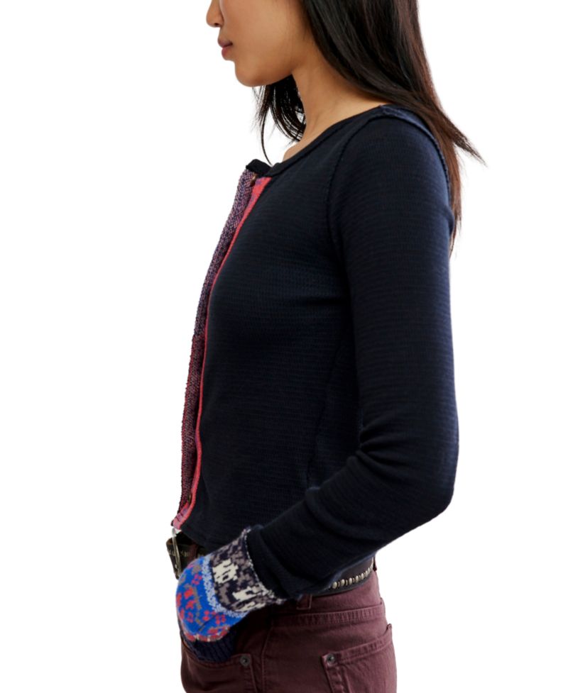 Women's We The Free Noa Long-Sleeve Scoop-Neck Fitted Cardigan Sweater