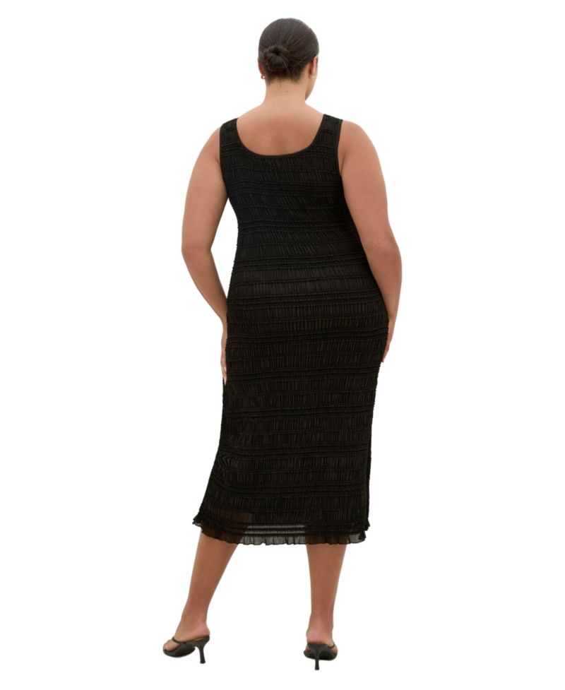 Women's Plus Size Emelia Sleeveless Shirred Dress