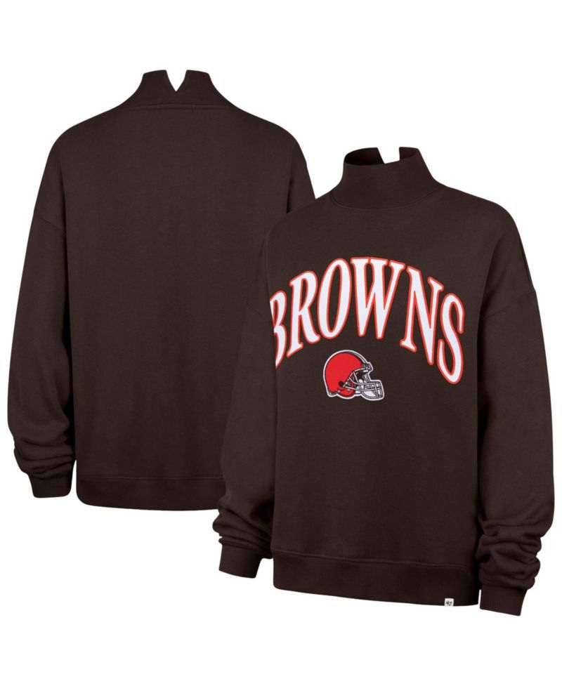 Women's Cleveland Browns Vantage Mock-Neck Oversized Sweatshirt