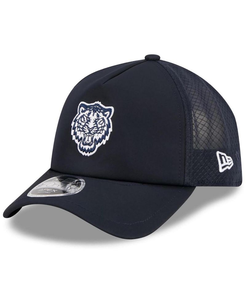 Men's Navy Detroit Tigers 2026 Batting Practice Alternate Apex 9FORTY Adjustable Hat