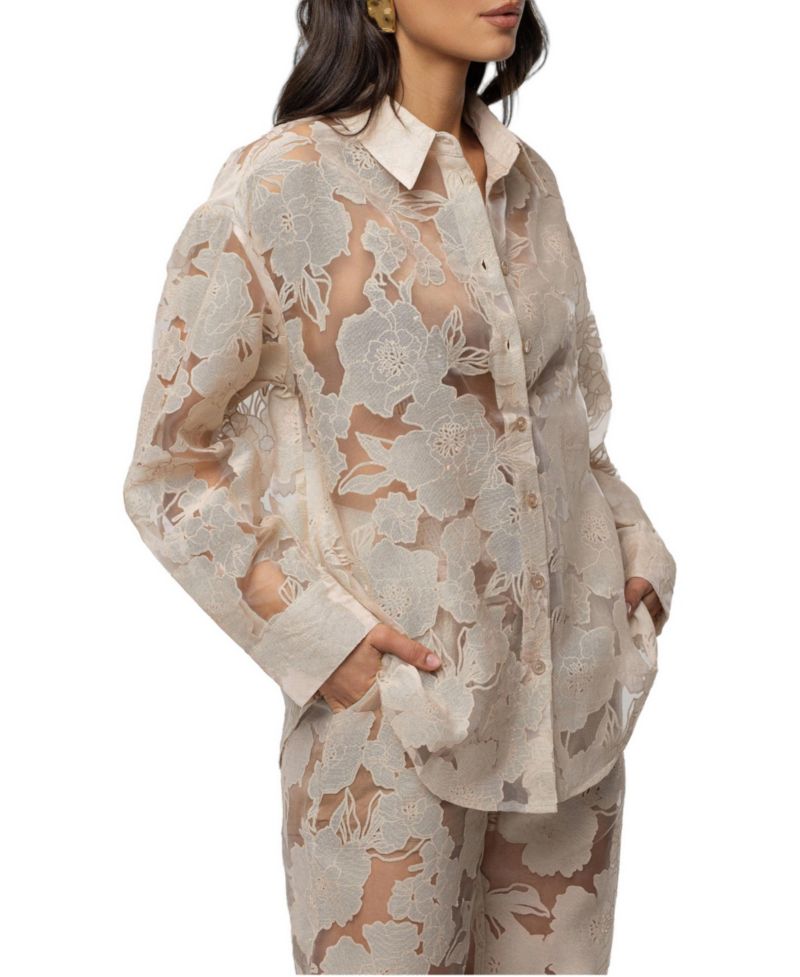 Women's Organza Floral Blouse