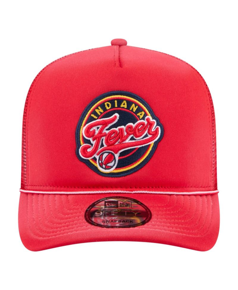Men's and Women's Red Indiana Fever Worn Foam Front 9FIFTY A-Frame Trucker Rope Snapback Hat