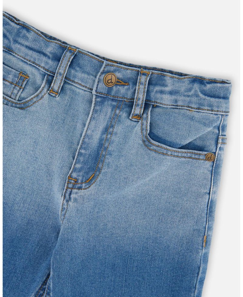 Big Boys Little/ Stretch Jean Bermuda Grey To Blue Gradient