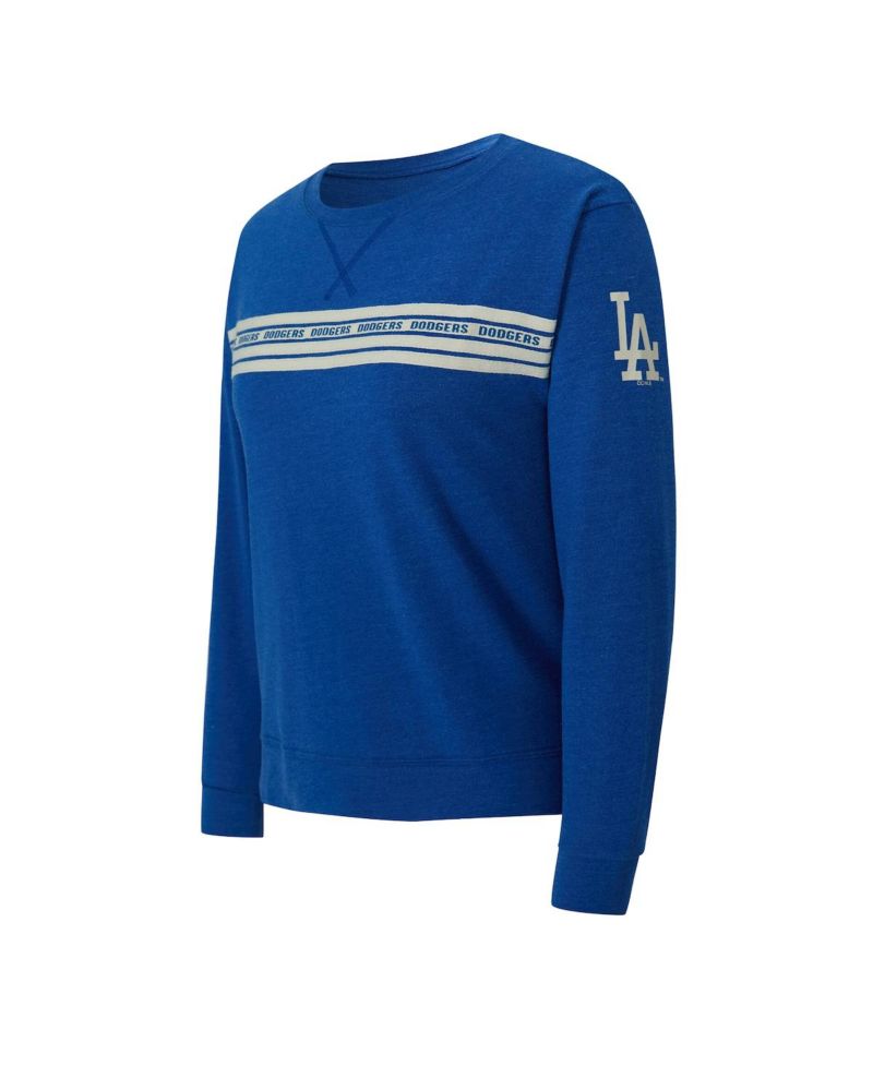 Women's Royal Los Angeles Dodgers Birch French Terry Long Sleeve T-Shirt
