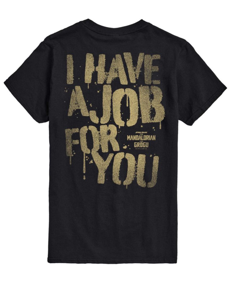 Men's The Mandalorian & Grogu Have Job For You Graphic T-Shirt