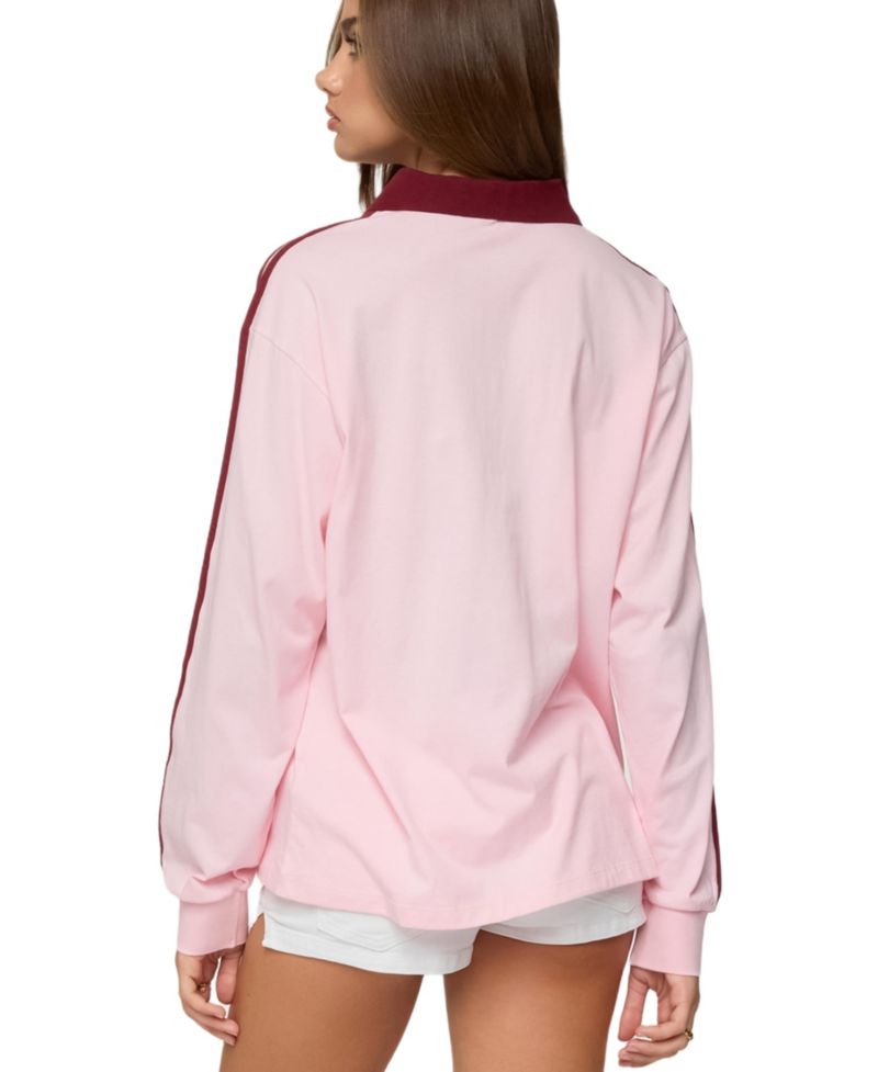 Women's Brooklyn Contrast Oversized Polo Top