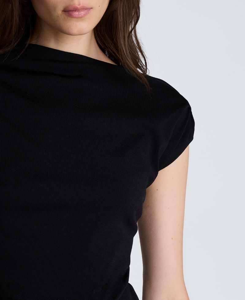 Women's Asymmetrical Draped Knit Sweater