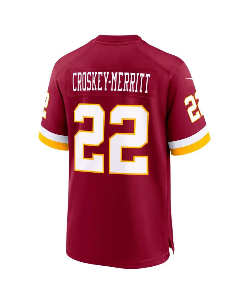 Men's Jacory Croskey-Merritt Burgundy Washington Commanders Game Jersey