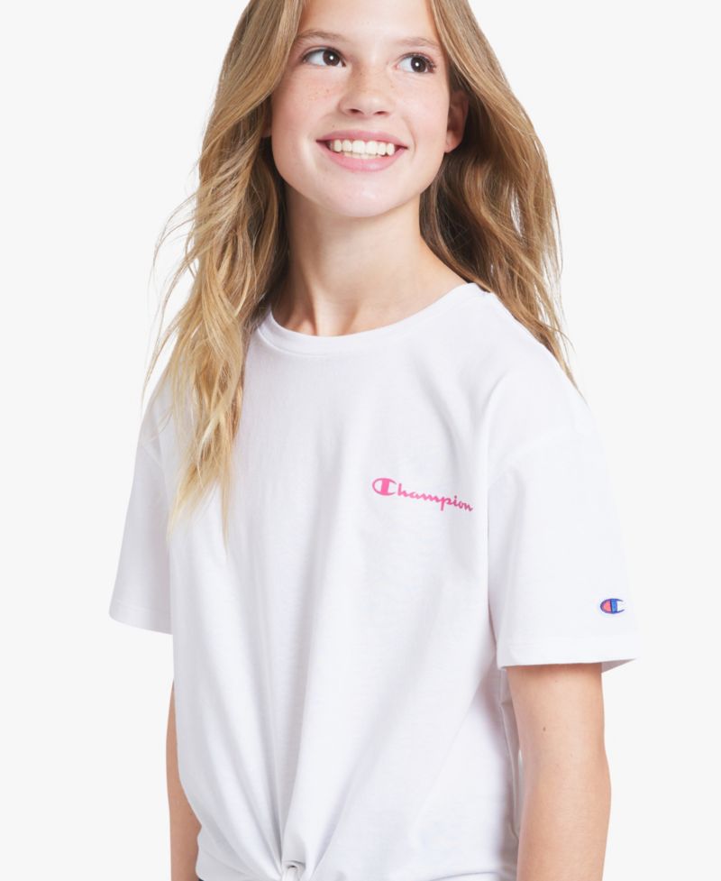 Girls' 7-16 Tie-Front Short-Sleeve Tee Shirt