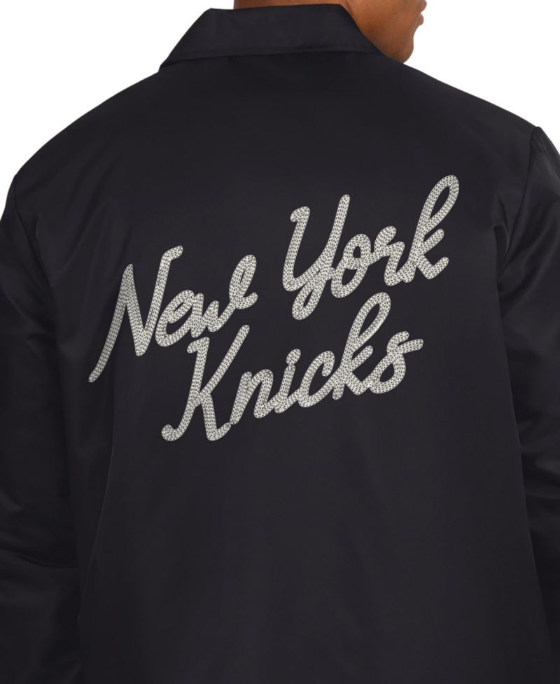 Men's Black New York Knicks Coaches Jacket