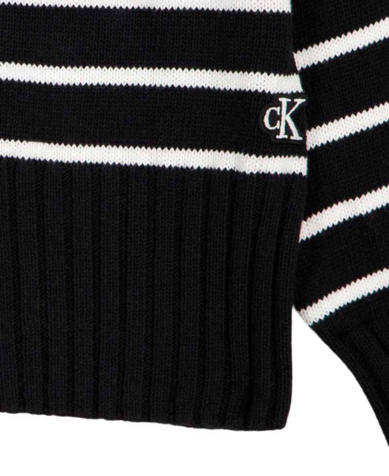 Girls' 7-16 Stripe Full-Zip Cardigan Sweater