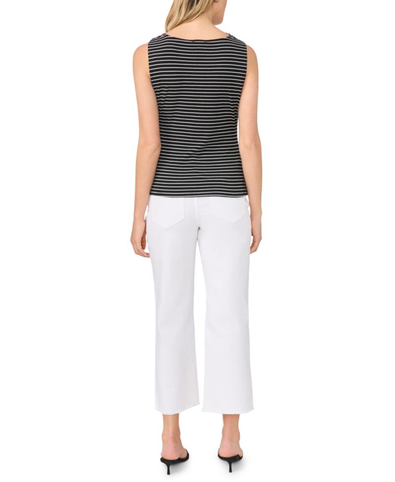Women's Asymmetrical Ruched Cowl Neck Knit Top