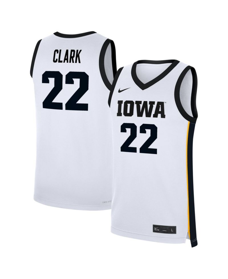 Men's Caitlin Clark White Iowa Hawkeyes Home Women's Basketball Replica Jersey