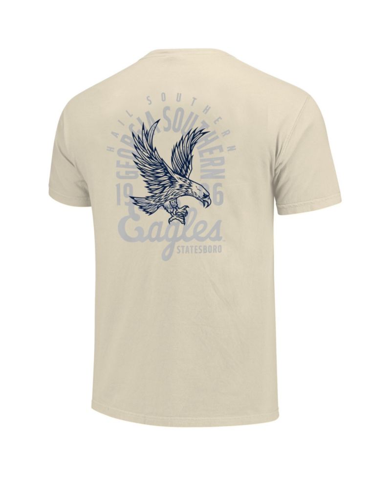 Men's Cream Georgia Southern Eagles Comfort Colors Mascot Overlay T-Shirt