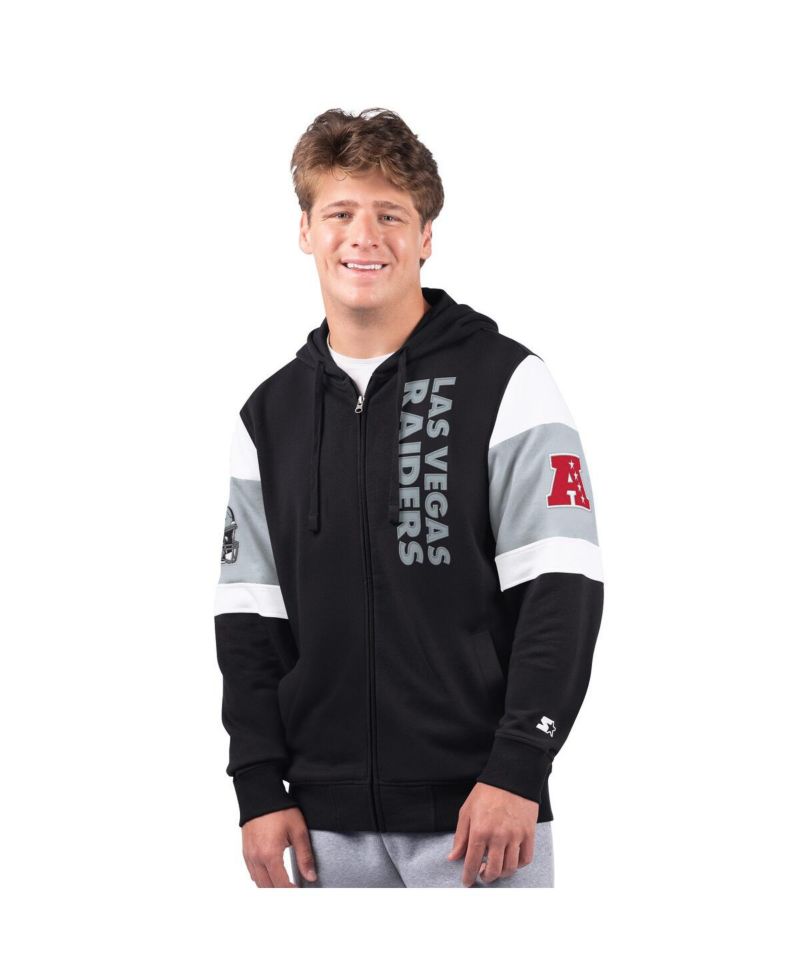 Men's Black Las Vegas Raiders Extreme Full-Zip Hoodie