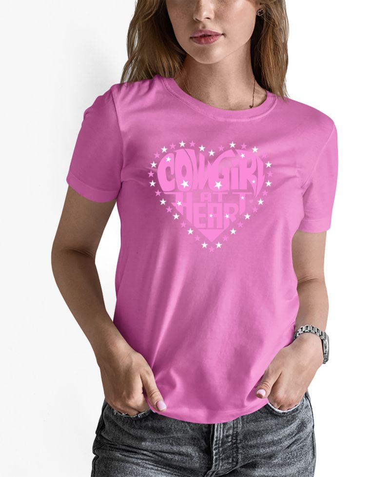 Women's Cowgirl at Heart Word Art Pullover Top