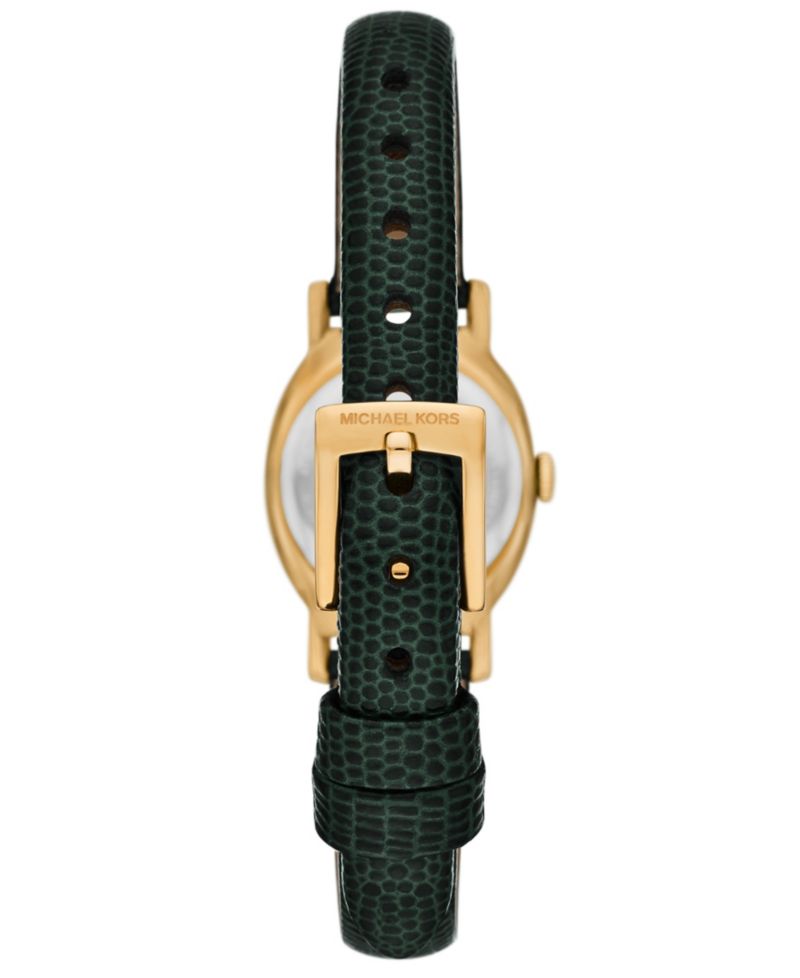 MICHAEL Women's Maude Three-Hand Green Leather Watch 21mm