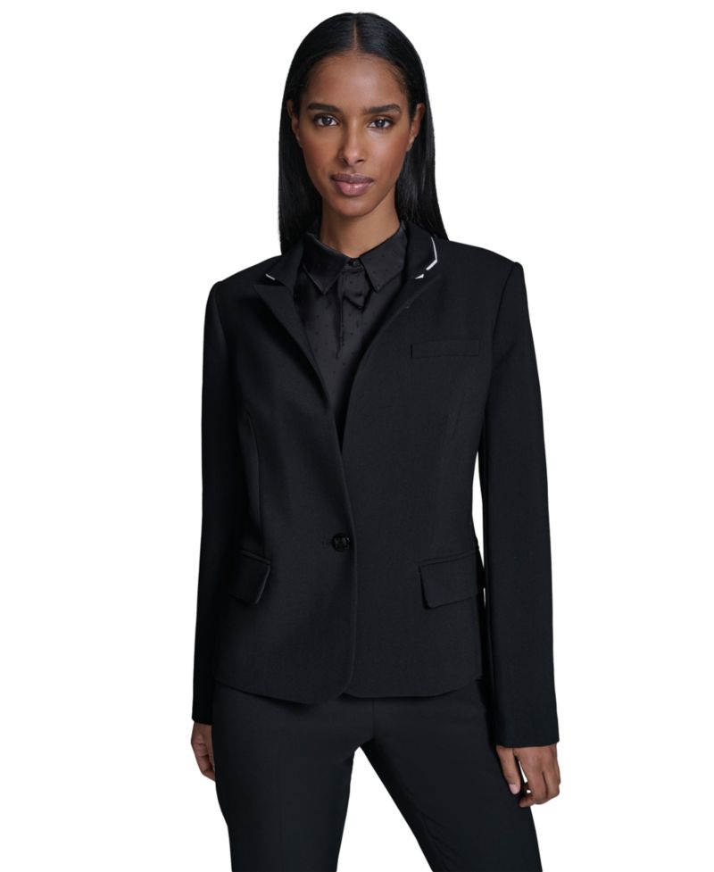 Women's Reverse Lapel One Button Blazer