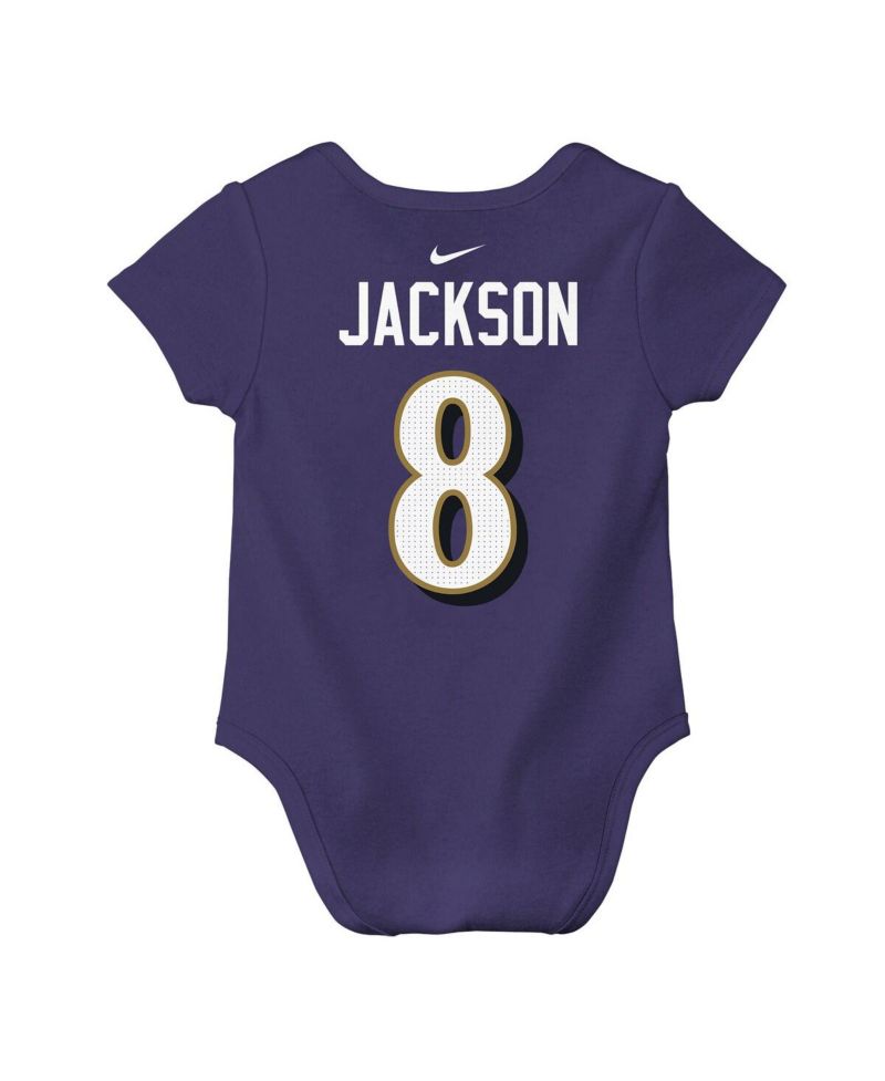 Baby Boys and Girls Aidan Hutchinson Blue Detroit Lions Player Name & Number Bodysuit